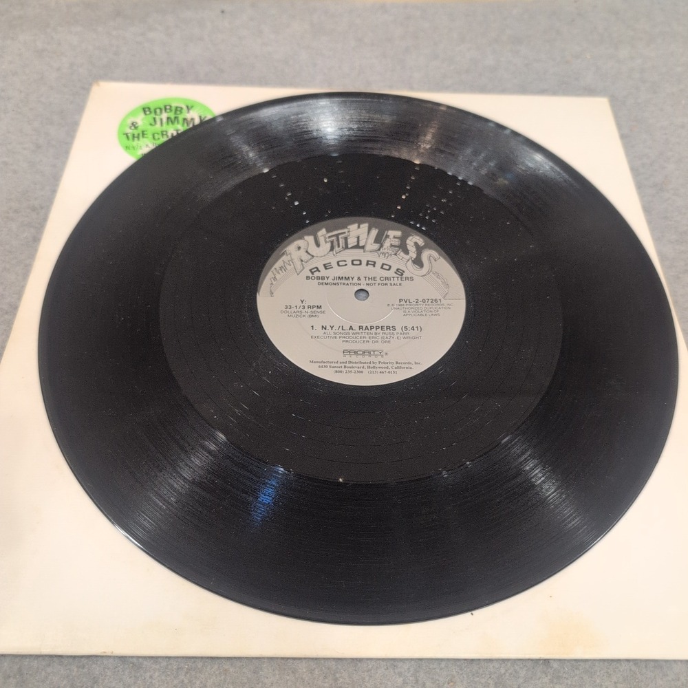 Bobby Jimmy & The Critters NY LA Rappers Vinyl Ruthless Records Dr Dre Eazy-E - Picture 4 of 7